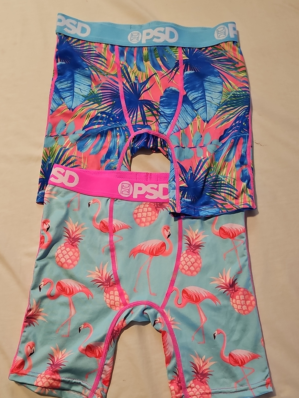 PSD Kids Flamingo & Tropical Boxer Briefs - Pink, Blue & Teal
